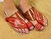 Womens Red Leather Sandals ~ SandCruisers ~ Handmade Traditional Arabian Sandals ~ Great for Outdoors, Beaches, Parks, Lakes and Earthing!