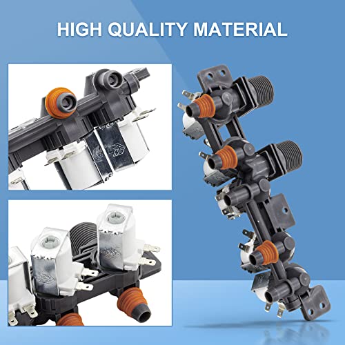 Aju73213301 Washing Machine Water Inlet Valve, Replacement For Lg Kenmore Washer 5221Ea1008F Aju75152601 Taw35618287 Ap5668417 Wt1101Cw, Wt1201Cv, Wt1701Cw, Wt1501Cw, Wt4870Cw #TOP3