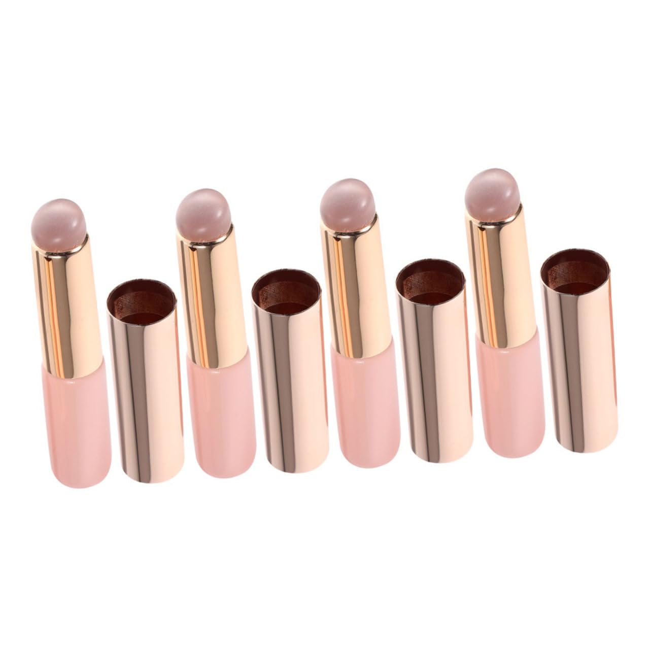 BELLIFFY 4pcs Silicone Lip Gloss Applicator Brushes Portable Makeup Tools for Lipstick and Concealer Durable Design with Cover for Effortless Blending and Lip Finish