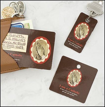 Serenity Prayer Devotional Combo with Two Key Cards and One Wallet-Sized Card Made in Italy