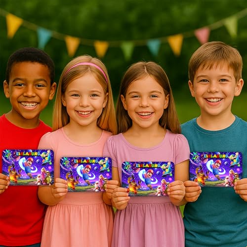 Glowiibo Fun4kid 12 Einladungskarten Kindergeburtstag Junge mit passenden Umschlägen – für Kinder, Jungen - Vorgefüllte Karten auf Deutsch für Geburtstagsparty und Feier