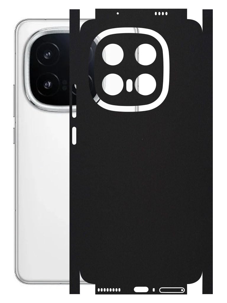 AtOdds Mobile Skin Sticker Wrap | Compatible for VIVO IQOO 13 (5G)| Scratchproof Matte Finish | Full Coverage for All Sides & Camera Protection (Matte Black)-image-40