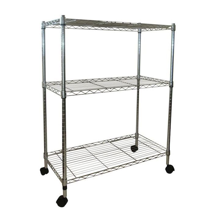 スチールラック　3点セット　幅90cm メタルラック　収納ラック　キャスター付き Amazon｜スチールラック 3段 幅90 奥行き45 高さ90cm キャスター付き
