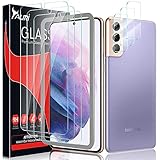 [3+3 Pack] TAURI Compatible with Samsung Galaxy S21 Plus 5G 6.7 - inch, 3 Pack Tempered Glass Screen...