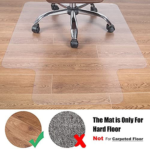 HOMEK Office Chair Mat for Hardwood Floor, 36” x 48” Floor Mats for Computer Desk, Easy Glide for Chairs - Thumbnail 4