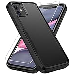 Warsia for iPhone 11 Case, with Screen Protector,[Military Grade Drop Tested] Heavy-Duty Tough Rugged Shockproof Protective Case for iPhone 11 6.1 inch, Black