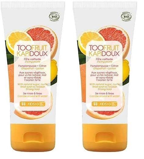 Toofruit Kapidoux pâte coiffante contre les cheveux indisciplinés des enfants lot de 2