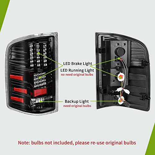 AUTOSAVER88 LED Tail Lights - Compatible with 2007-2013 Chevy Silverado 1500 & 2007-2014 Silverado 2500/3500 HD, Fit 2007 New Body Style, for 2012-2014 GMC Sierra 2500/3500 HD - Clear Lens by AUTOSAVER88 - Image 2