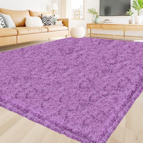Hochflor Teppich Wohnzimmer 60x110cm, Creme Shaggy Teppich für Schlafzimmer Flauschige Teppichen, Modern Shag Wohnzimmerteppich Bettvorleger High-Pile Carpet rutschfest für Schlafzimmer Kinderzimmer