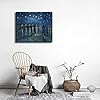 Wieco Art Starry Night Over The Rhone by Van Gogh Classic Oil Paintings Reproduction Modern Seascape Giclee Canvas Prints Artwork on Canvas Wall Art Ready to Hang for Living Room Home Decorations #2