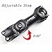 Wake MTB Stem 31.8 110mm 60 Degree Adjustable Bike Stem Mountain Bike Stem Short Handlebar Stem for Most Bicycle, Road Bike, MTB, BMX, Fixie Gear, Cycling (Alloy, Lightweight, Black)