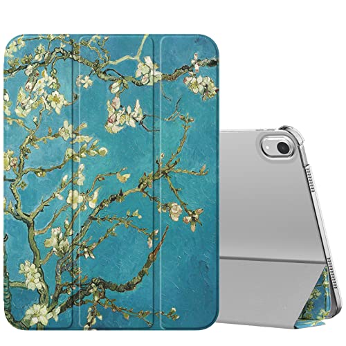 Image of MoKo for iPad (A16) 11th Generation Case 11 Inch 2025, iPad 10th Generation Case 10.9 Inch 2022, Slim Stand Hard PC Translucent Back Shell Smart Cover, Support Touch ID, Auto Wake /Sleep,Almond Blossom