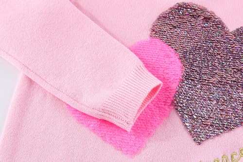 Peacolate 18M-7T Toddler Little Girls Sequins Pullover Knitwear Simple Knit Sweater4