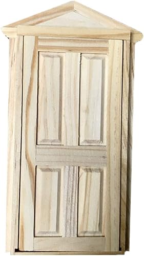 AEIOFU Juguete de simulación para muebles de madera puerta de casa de muñecas mini puerta de madera juego de accesorios para casa de muñecas adorno