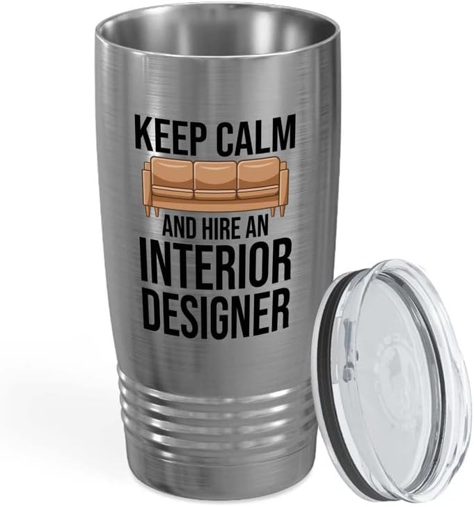 Interior Designer Silver Edition Ringneck Tumbler 20oz - Hire An Interior Designer - Interior Decorator Builder Arranger Organizer Home House Office Room Homestyler Artificer Aesthetician