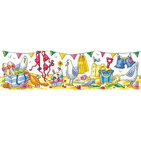 Heritage Crafts Karen Carter Collection Cross Stitch Kit - On The Beach (Aida) Cover