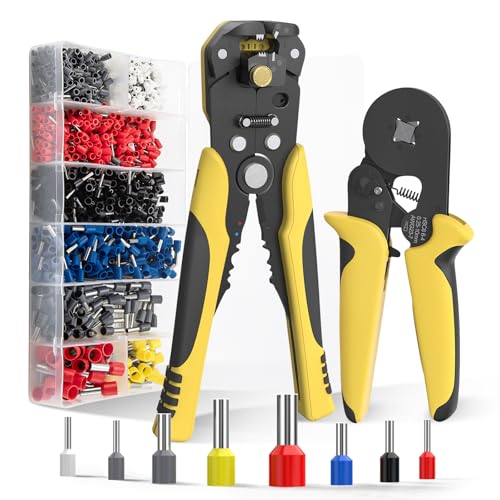 ASKCABLE Self Adjusting Wire Stripper and Ferrule Crimping Tool Kit.