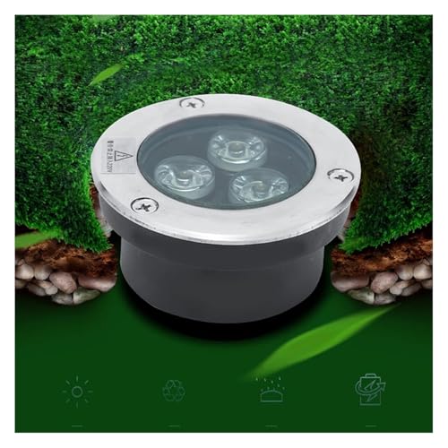OrbitCob Focos empotrables de Exterior Bajos 3W Foco LED Impermeable Ultrafino IP68 Espesor 35mm para Jardines, Piscinas, terrazas(Azul,12V)