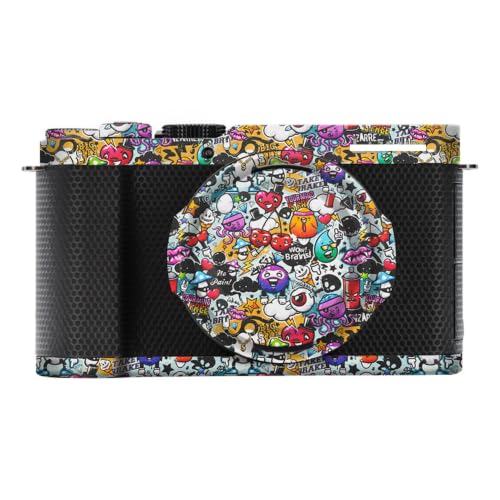 Mebont �J�����A�N�Z�T���[ LUMIX DC-L10�Ή� �J�����ɓK������ی쑕���X�e�b�J�[�ŁA�ώC�����A�ϖ��Ր���������J�����X�L���ی�t�B�����A����(Graffiti Cartoon)