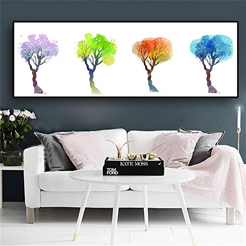 Toile art abstrait fleur et nature colorée pour illuminer le coin nuit de vos enfants