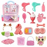 minilpsshop Random 25 Piece Toy Accessories Pack for LPS Pets: Includes Hats, Glasses, Wings & Outfits for Shorthair Cats, Collie, Dachshund, Cocker Spaniel, Husky Puppies & Deer Figures