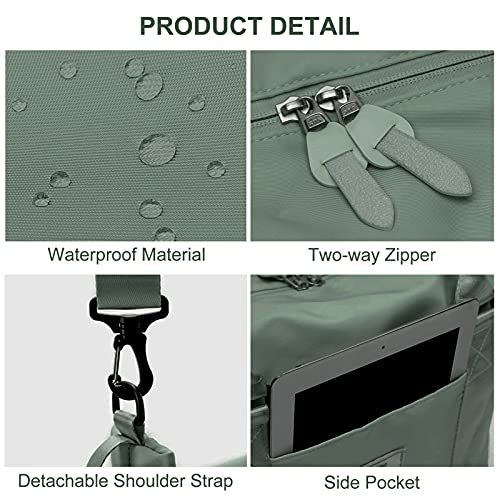 Womens travel bags, weekender carry on for women, sports Gym Bag, workout duffel bag, overnight shoulder Bag fit 15.6 inch Laptop (Large, Olive Green)