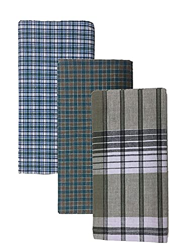 Craftopia Overseas Multi Color Cotton Printed Lungi for Men's, Combo of 4, Size-2meters (Lungis),Various Designs