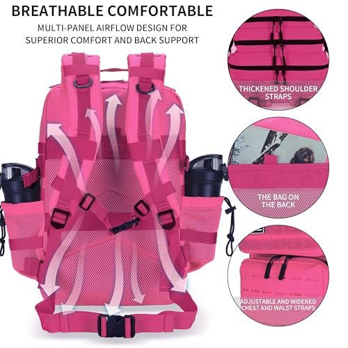 Image of Military Tactical Backpack 45L /25L 3 Day Assault Pack Molle Daypack Hiking Backpack for Men and Women