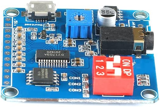 DY-SV8F Voice Playback Module MP3 Player Music Board One on One Trigger Serial Adapter Control Playback Module Micro USB UART I/O Voice Broadcast Function Amplifier Board