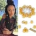 Mixed Golden Silver Dreadlock Beads for Hair Adjustable No Rust Aluminum Metal Cuffs Beads 8.5mm 100pcs Braiding Hair Decoration Jewelry by AliLeader (Mixed Golden Silver)