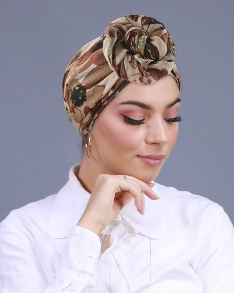 GERINLY Lightweight Scarves Fashion Flowers Print Women Cotton Wrap Scarf Head Shawl Winter Gift