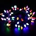 MAXINDA [UL Listed] Outdoor LED String Lights Weatherproof Strawberry Lights,18 feet 50 LEDs Colored Christmas Light Strands C3 Bulbs for Patio Garden Holiday Indoor Home Decorating