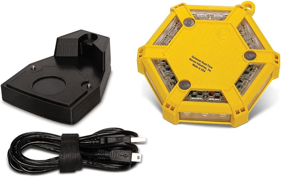 11640 Single Flare, Amber LEDs with Charging Dock, 1 Count