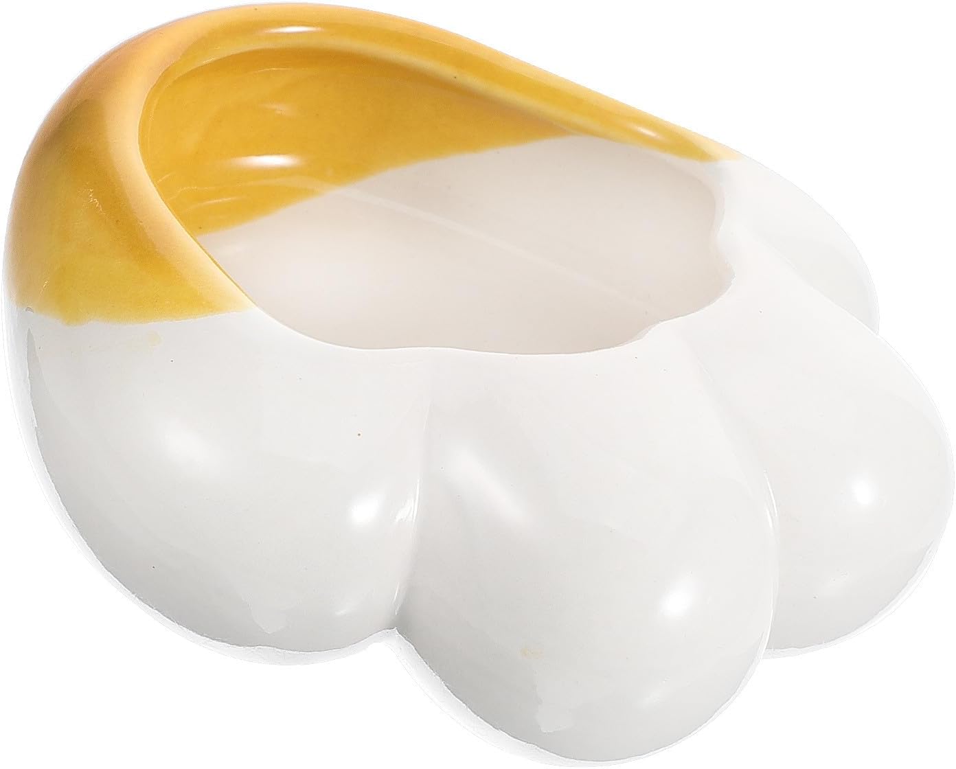 Ceramic Pet Food Bowl for Small Animals Anti-tip Hamster and Bunny Feeding Dish Compact Cage Rat Feeder Bowl Sturdy Porcelain for Cage Use