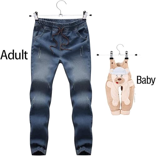 Miniatura 4 de GoodtoU Paquete de 12 perchas de metal delgadas de 12 pulgadas con clips para falda corta, antideslizantes, ajustables, resistentes