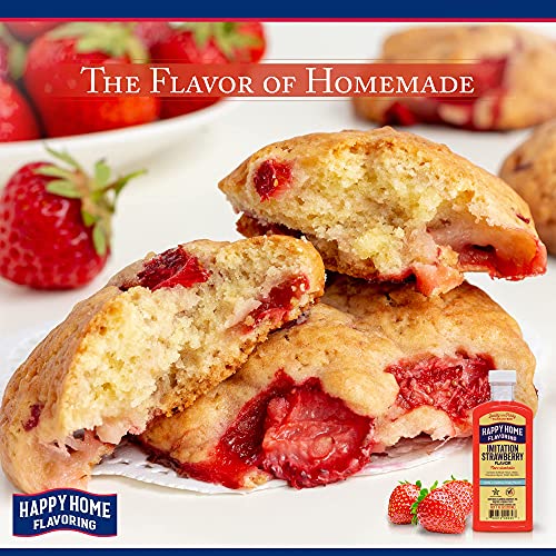Happy Home Imitation Strawberry Flavoring, Non-Alcoholic, Certified Kosher, 7 Oz. #TOP5