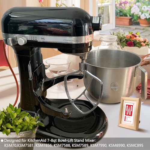 Image of QAP Stainless Steel Flat Beater Fits KitchenAid 7 8 QT Bowl Lift