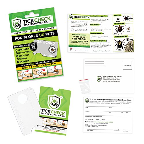Tickcheck Tick Remover Card - Wallet Sized Tick Removal Tool With Free Tick Id Card & Testing Information - For People, Dogs, Cats (2 Count) #TOP2