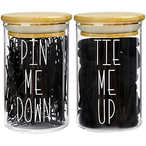 MOMEEMO Apothecary Jars for Bathroom Storage Cover