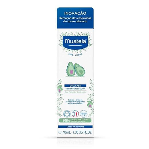 Mustela Stelaker Crosta Láctea 40ml - Creme de tratamento para pele Bebês e Recém-Nascidos - Seguro para uso desde o nascimento, com 97% de ingredientes de origem natural - Mustela Bebê