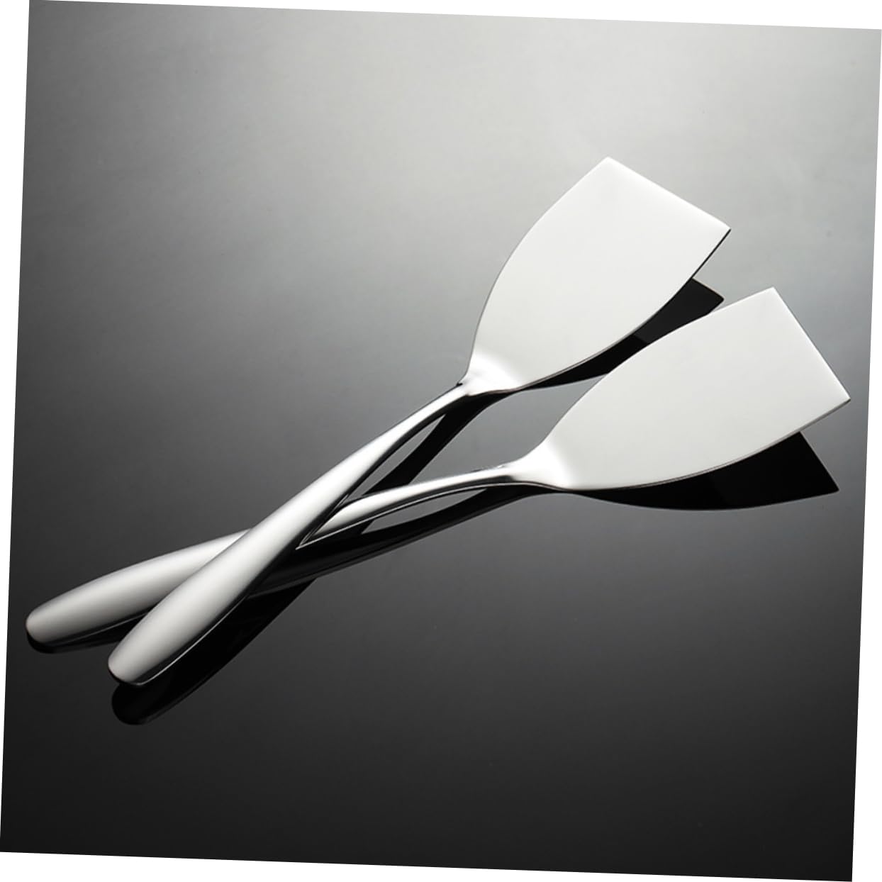 UKCOCO 3 ensembles Spatule À Frire En Acier Inoxydable Pour Steaks Mini-Tournant Pour Petits Steaks Spatules De Cuisson De Viande Graisse De Chef Cuisine Sauté Spatule 2 pièces * 3