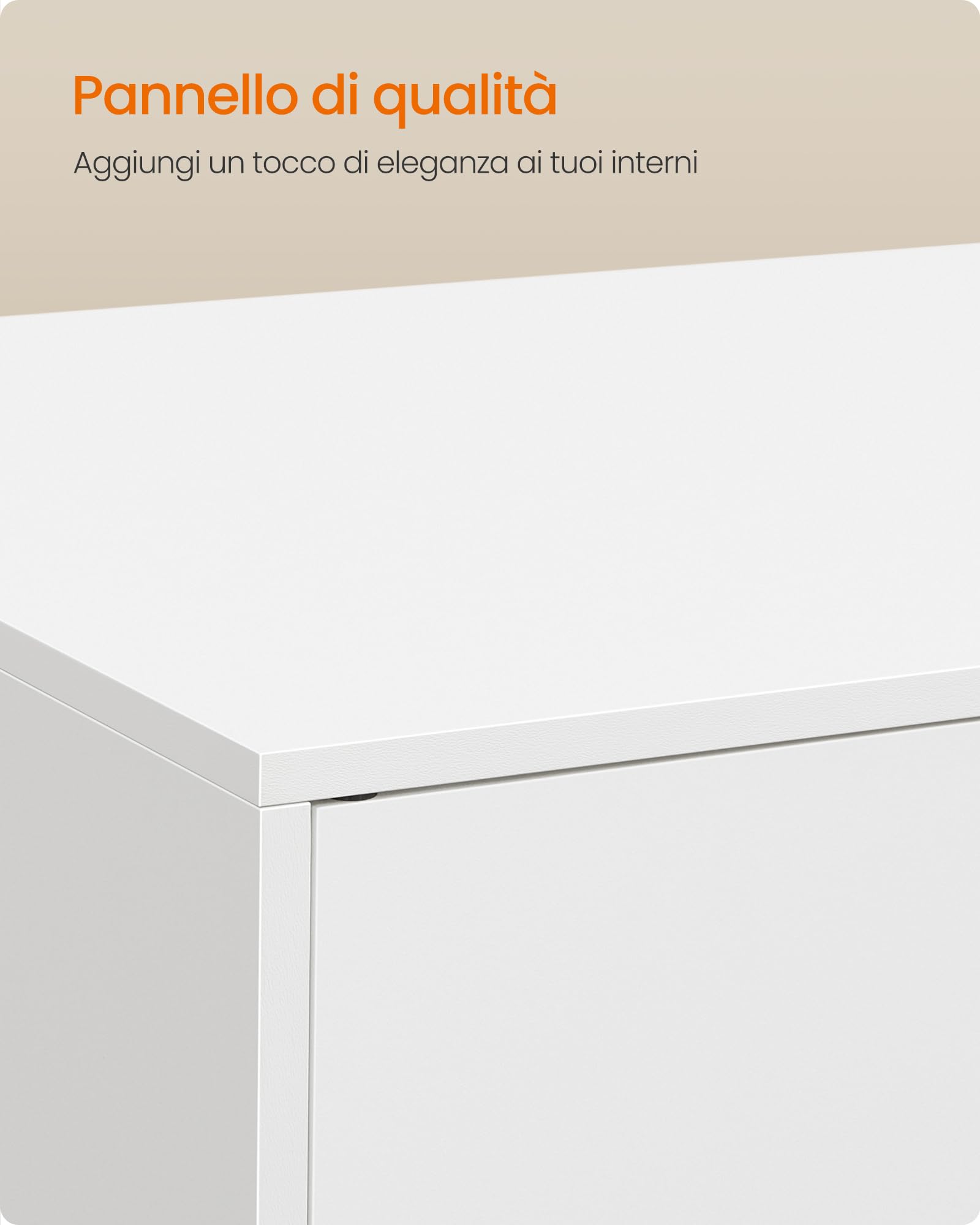 Feandrea Mobile Lettiera per Gatti, Toilette per Gatti Moderna, Ingresso Frontale, Doppie Ante con Maniglie, Utilizzabile come Tavolino, Soggiorno, 80 x 50 x 45 cm, Bianco Opaco PCL020WB02