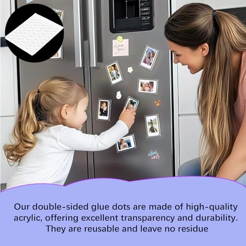 480 Stück Doppelseitige Klebepunkte Transparent – Abnehmbare Klebepads 13x8 mm für Party-Deko & Ballons, Acryl Klebepunkte für DIY & Büro, Geschenk zu Karneval & Ostern