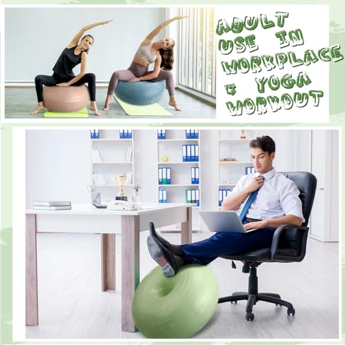 Libima 4 peças de assentos flexíveis para sala de aula, cadeiras infláveis de bola de ioga com bomba