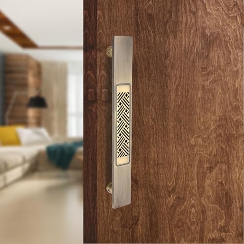 Image of COMPASS Main Door Handle | Door Handles for Main Door | Pull Handles for All The Doors of House | Office | Hotels, Antique Finish (PH-R180, 12 Inch)