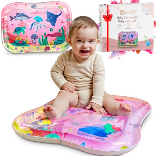 Mallie Tappetino Tummy Time XXL Neonato con Tappeto Gonfiabile ad Acqua 0-6 Mesi