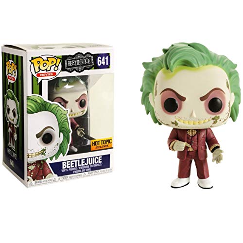 Funko Beetlejuice (Hot Topic Exclusive): Beetlejuice x POP! Movies Vinyl Figure & 1 PET Plastic Graphical Protector Bundle [#641 / 30359 - B]