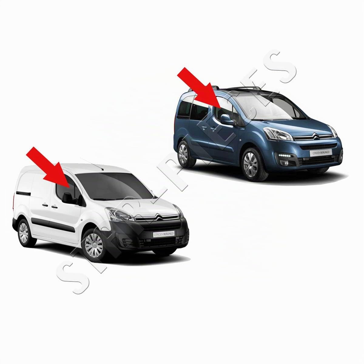 STARKIT PERFORMANCE Alzacristallo compatibile per Berlingo 2 e Partner 2 (2008-2018) CON MOTORINO. ALZAVETRO ANTERIORE DESTRO (passeggero) 9222EQ, 9222ER