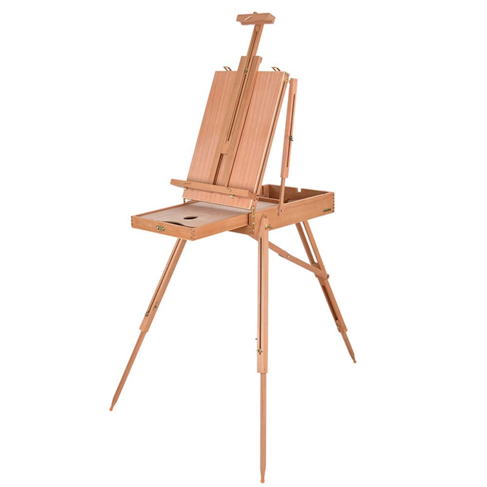 MYUYEE Wooden Art Easel Tripod Sketch Artist Painters Craft Portable Folding Lightweight For Painting Display Exhibition Adjustable Hight