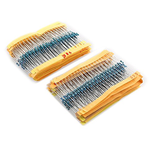 ARCELI 560PCS 1 / 4W vatios 1% Resistencias de película metálica Conjunto de Juegos Surtidos 56 valores (1 Ohm ~ 10M Ohm) Cover